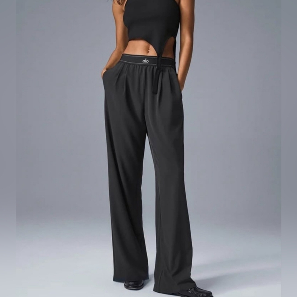 ALO Yoga Women's Suit Up Black Trousers
